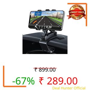 GESMATEK Car Phone Holder, Universal 4.0-7.0 Inch Smartphone & GPS Holder, 360° Adjustable Dashboard Mount