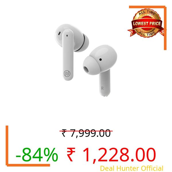Noise Air Buds Pro Bluetooth Truly Wireless in Ear Earbuds with Active Noise Cancellation, with Mic, Transparency Mode, Ergonomic Fit & Hyper Sync Technology (Pearl White)