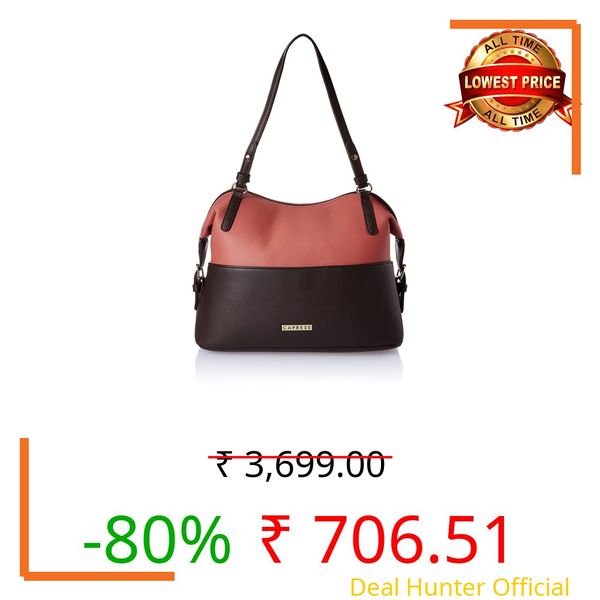 Caprese womens OONA S Large CHOCO/MUD PEACH Satchel