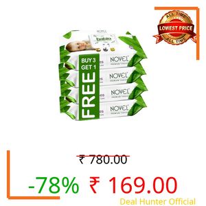 Novel Baby Wet Wipes 80 Wipes x Pack of 4 (320 Wipes) | Aloe Vera, Chamomile, Vitamin E Enriched | pH Balanced, Alcohol, Hypoallergenic & Paraben-Free | Soft Gentle Baby Wipes with Lid