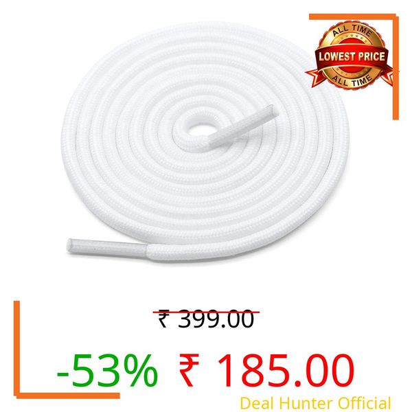 GRAH SANGRAH® Shoelaces for Hiking Shoes, Outdoor Walking Sneakers, Outdoor Hiking, Climbing, Basketball, Work Boot, Running, Sport Shoes (WHITE, 120 CM)