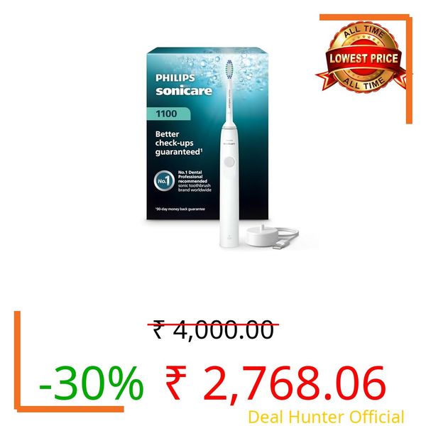Philips Sonicare 1100 Power Rechargeable Adult Electric Toothbrush White/Grey HX3641/02