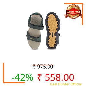 SPARX Men SS-561 Forest Green Golden Floater Sandals (SS0561GGFGO0007)