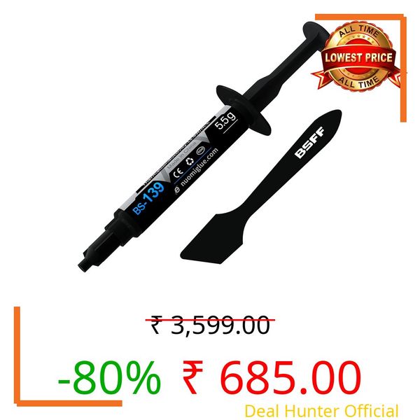 BSFF Thermal paste, 5.5 g CPU paste heat sink for IC/processor/CPU/all coolers, carbon based high performance