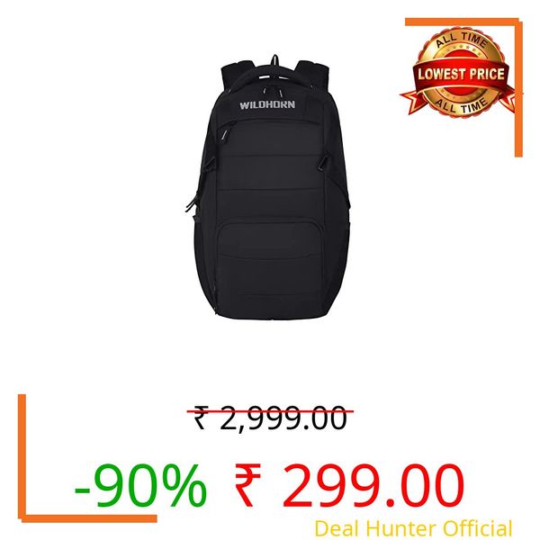 WildHorn Laptop Backpack for Men Women I 34 L Capacity I Waterproof I Fits upto 15 6 inch Laptop