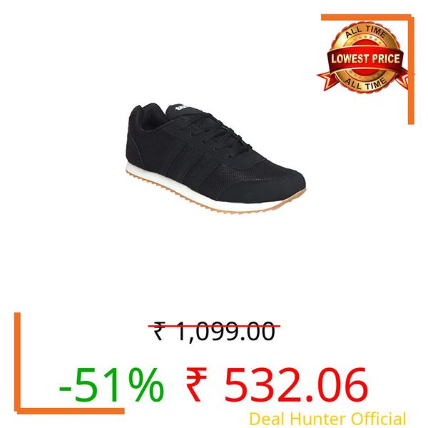TUFF Trek Marathon Shoe for Man & Boys in Black Color (Numeric_12)