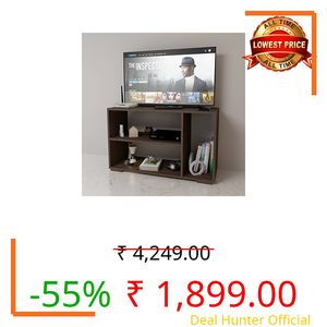 ESTANTERIA Tv Cabinet for Living Room Engineered Wood TV Entertainment Unit Set Top Box Tv Stand Table/TV Cabinet with Shelves for Books & Dcor Display Unit Bed Living Room Upto 55 Inches - DIY