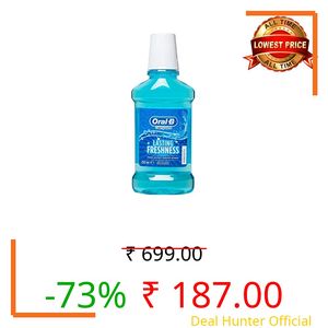 Oral-B Complete Lasting Freshness Arctic Mint Mouthwash, 250ml