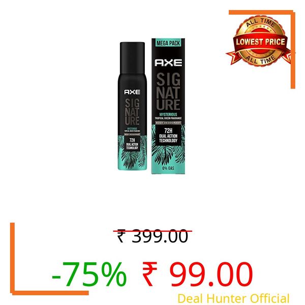AXE Signature Mysterious Deodorant Long Lasting No Gas Body Perfume For Men 200 Ml