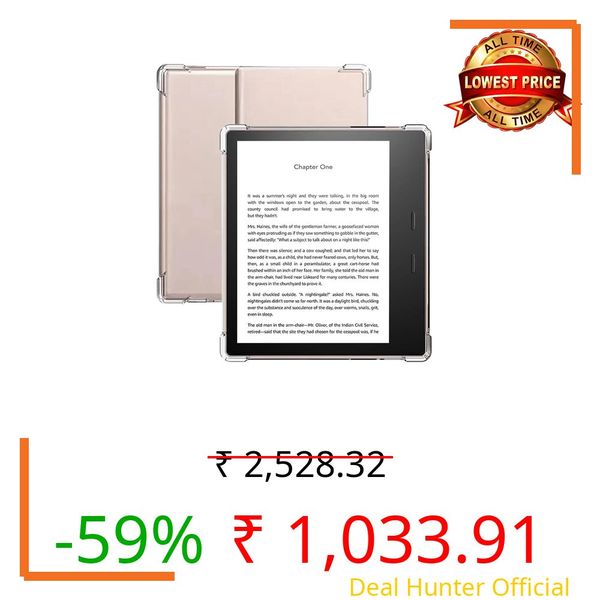 Zcooooool Case For 7" All-New Kindle Oasis(10Th Gen,2019 Release&9Th Gen,2017 Release)Cover For Tablet Reinforced Corners Kindle Oasis Case,Transparent