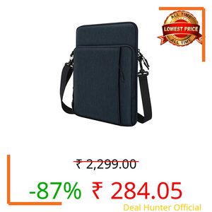 Dynotrek Tipple 11.6-13.3 inch Laptop Sleeve Bag Case Cover with Detachual Shoulder Straps Compatible with MacBook Air/Pro 13/Pro 14 M5 M4 M3 M2 M1, HP Dell ASUS Lenovo -Denim Blue