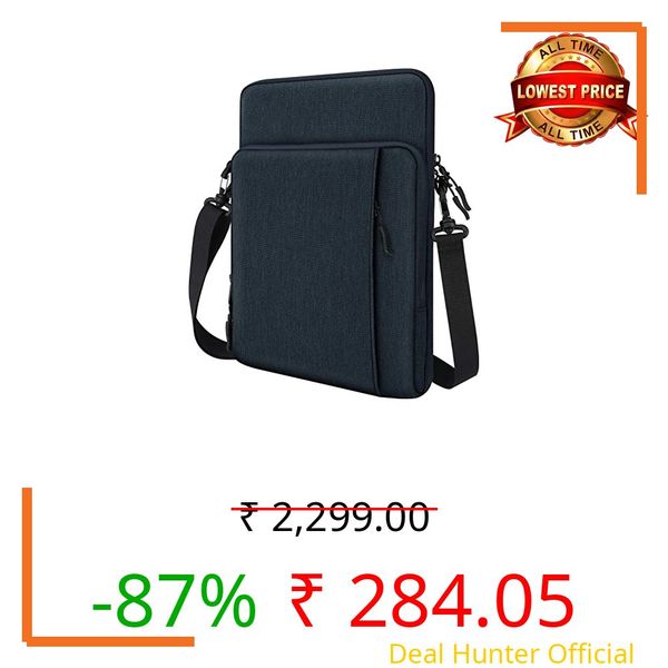 Dynotrek Tipple 11.6-13.3 inch Laptop Sleeve Bag Case Cover with Detachual Shoulder Straps Compatible with MacBook Air/Pro 13/Pro 14 M5 M4 M3 M2 M1, HP Dell ASUS Lenovo -Denim Blue