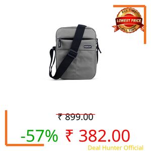 NABAAT Nylon Stylish Side Bag for Men Crossbody Sling Messenger Tablet Bags for Travel/Office/Business, Grey (SB-ULI-LGR-3)
