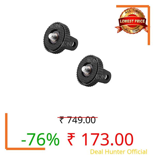 BKN® Tripod Mount Screw Adapter Compatible with GoPro Hero 9 8 7 6 5 4 3+ 3 Mount to 1/4 Thread Used for GoPro Hero SJCAM Xiaomi YI - Set of 2