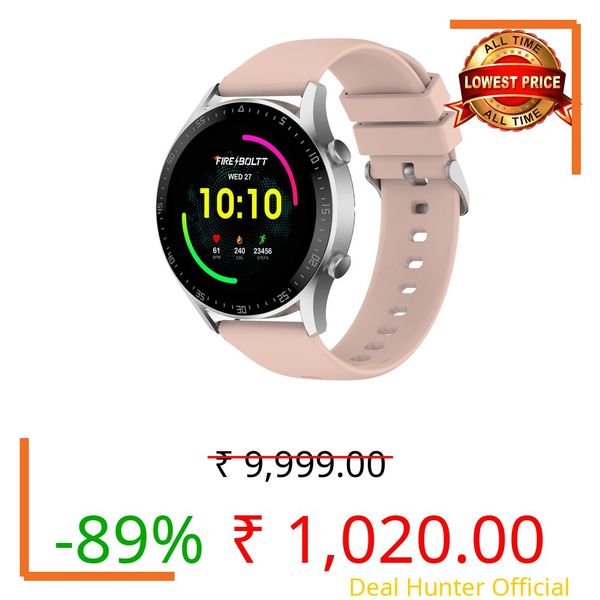 Fire-Boltt Talk 2 Pro Bluetooth Calling Smartwatch, 1.39" TFT Display with Dual Button, Hands On Voice Assistance, 120 Sports Modes, in Built Mic & Speaker (Talk 2, Pink)