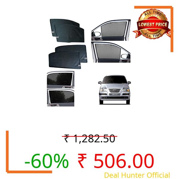 WolkomHome car Fix Curtain Window Shades Half Curtains Sunshade for Santro