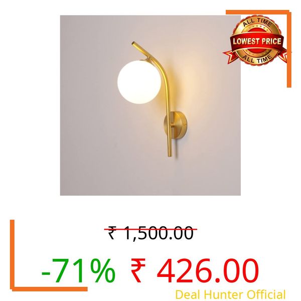 Avior Modern Design Wall Light/Wall Lamp for Bedroom, Living Room & Drawing Room (Lemon & White)