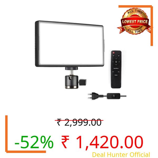 AMBLIC LED Soft Light Panel Kit for Studio Photography, YouTube Shoot, Video Recording, Live Conference, Live Streaming, Makeup, Photoshoot Compatible with Tripod, Monopods, Cameras, Table Stand