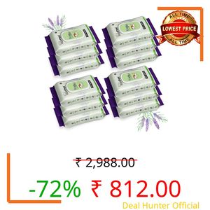 PUPPEE Wipe ME 100% Biodegradable 576 Count (Pack of 12) Wet Wipes for Dogs, Cats & All Pets | Lavender Essential, Vitamin E & Olive Oil | Anti-Bacterial | Cleansing, Deodorising & Grooming Wipes