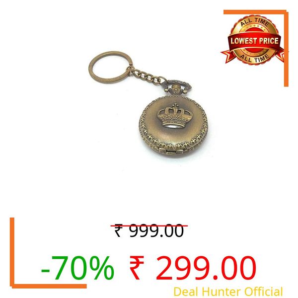 UMANI® Premium Pocket Watch Metal Keychain Retro Vintage for Gifting with Key Ring Anti-Rust… (King)