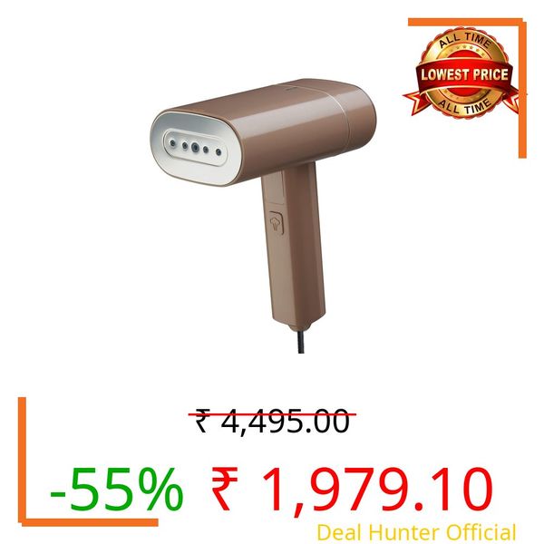 Morphy Richards SteamPro 1300 W Handheld Garment Steamer | With 130ml Detachable Water Tank | Foldable & Lightweight | Champagne Gold