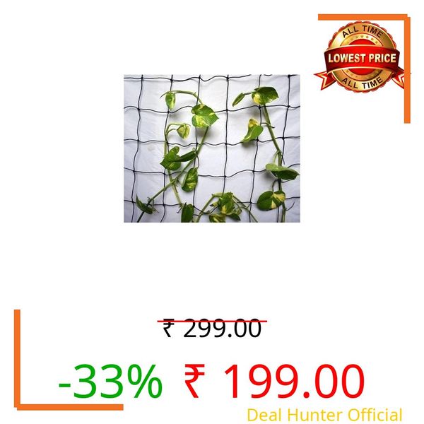 MyOwnGarden Plant Climber Net for Plants | Black Creeper Net (5x10 FEET Pack of 1) Premium Durable and Heavy Duty Supports Climbing Plants & Vines Strong & Weather-Resistant