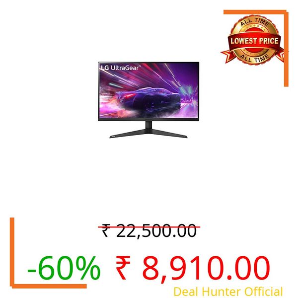 LG Ultragear Gaming 27 inch (68.4 cm) Full HD (1920 x 1080) 165Hz, 1ms, Freesync Premium, HDMI x 2, Display Port, HP Out - 27GQ50F (Black)