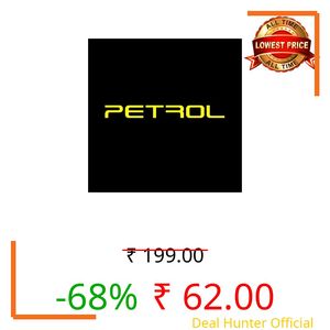 Petrol Sticker for Car Fuel Tank, Branded self Adhesive Vinyl Sticker(12cm X 2cm) Yellow
