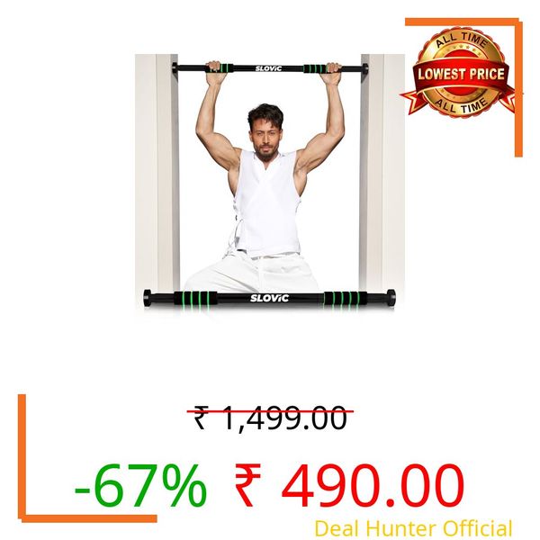 Slovic Pull Up Bar for Home for Kids & Adults [100 KG] | Anti-Skid Grip
