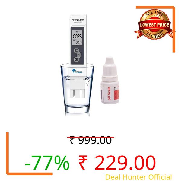 OCEAN STAR Tds EC Meter and pH Drop Total Dissolved Solids with EC and pH Drop for pH Testing and Alkaline level
