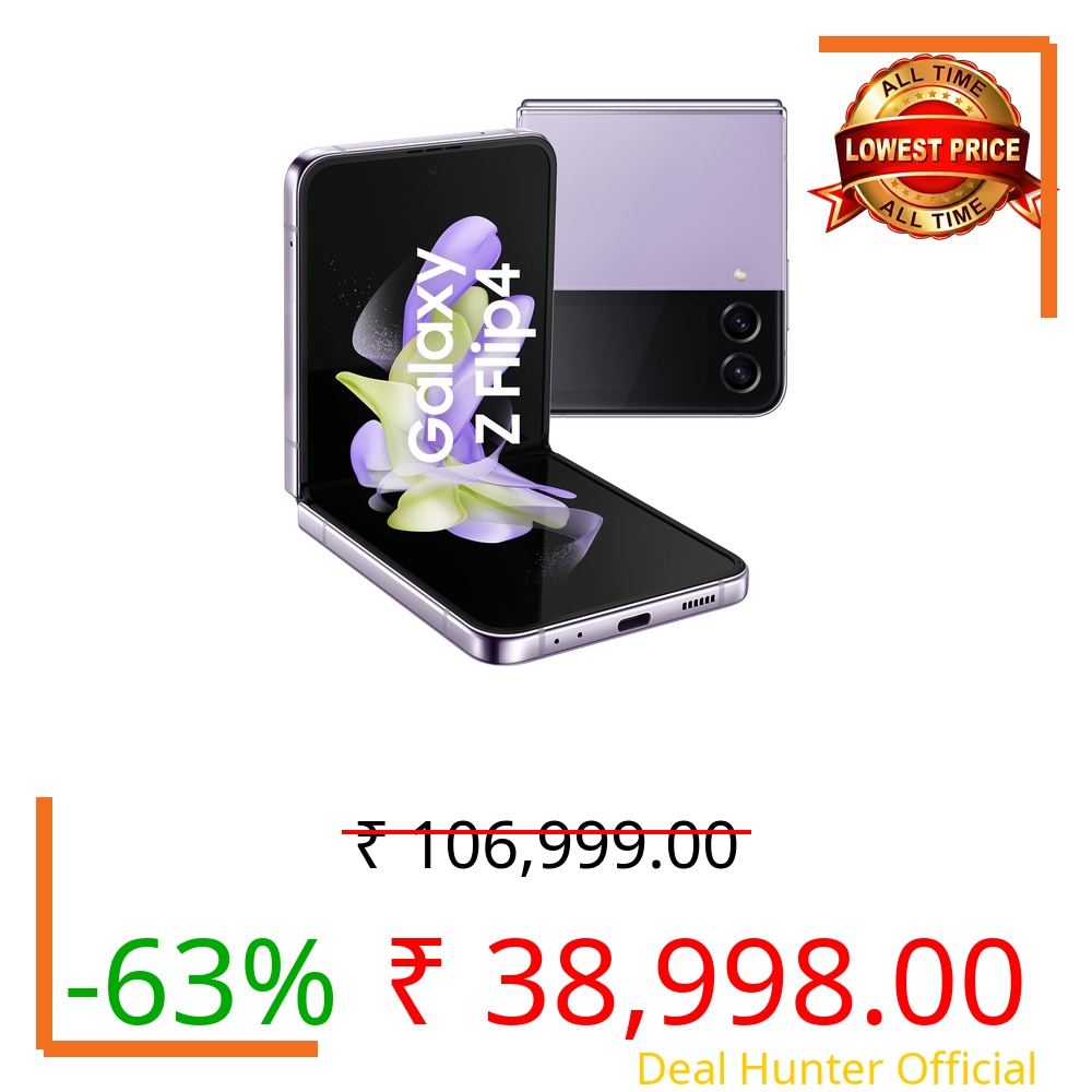 Samsung Galaxy Z Flip4 5G (Bora Purple, 8GB RAM, 256GB Storage) with No Cost EMI/Additional Exchange Offers