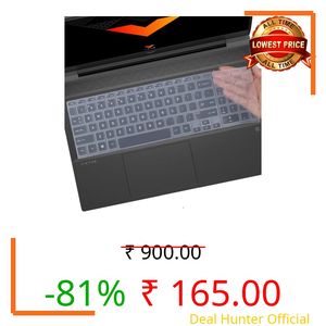 Saco HP Victus Keyboard Cover Compatible for HP Victus 15-FA / 15-FB (15.6 Inch) & Victus 16-D / 16-E / 16-S (16.1 Inch) Gaming Laptop | Ultra-Thin, Anti-Spill, Durable Silicone | Clear (2025–2022)