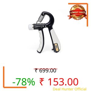SLOVIC Hand Grip Gym With Counter | Hand Gripper Upto 60 Kg | Hand Grip Strengthener | Adjustable Resistance | Hand Grip Workout | Resistance Workout