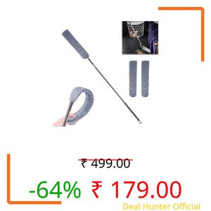 Emcgicc Retractable Gap Dust Cleaner, Microfiber Hand Duster, Under Fridge & Appliance Duster, Telescopic Dust Brush for Wet and Dry, Cleaning Tools for Home Bedroom Kitchen (1PCS)