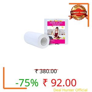 BREEZE BRE026 2 Ply Kitchen Tissue Paper Roll Multipurpose Use Towel Made of Natural Fibers Highly Absorbent & Extra Soft (Pack of 2, 150 Pulls Per Roll)