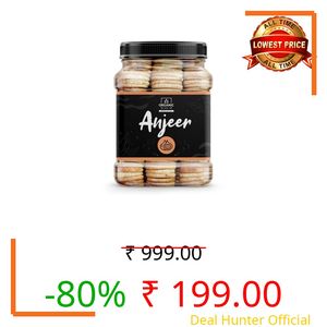 Organic Box Afghani Anjeer Figs (Jar Pack) - Afghanistan Dry Anjir (Dried Figs) Dry Fruits for Body Mass Loss, Increases Immunity, 500 Gram (Anjeer, 500 Gram) - Diwali Gift Pack
