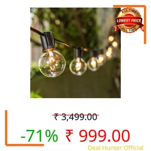 Quace 27FT 20+2Bulbs G40 Globe String Lights Patio String Light - Waterproof Decorative String Lights for Backyard Wedding BBQ Party Garden Decoration Diwali Christmas Home Decoration