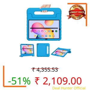 Kids Case for Samsung Galaxy Tab S6 Lite 10.4 Inch 2024 2022 2020 Model (SM-P610/P615/P613/P619), Shockproof Light Weight Protective Case Convertible Handle Stand with S Pen Slot, Blue