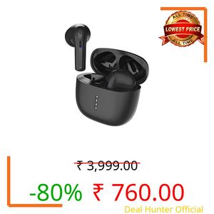 CrossBeats Newly Launched Spark Bluetooth in-Earbuds, 42hrs Playtime, ENC Noise-Cancelling Earphone, 13 mm Driver, Type-c Charging, 40 ms Low Latency, Hall Switch Mode-Black