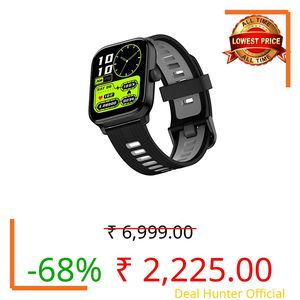 Noise Pro 4 GPS Smart Watch with GPS Built-in, Advanced Bluetooth Calling tech,1.85" Display, 600Nits, Functional Crown, Upto 7 Days Battery, Step & Sleep Tracker, 150+ Watch Face (Shadow Black)