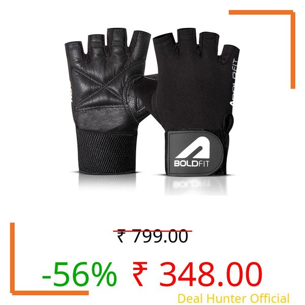 Boldfit Gym Gloves for Men & Women with Wrist Support Accessories for Weightlifting, Training, Exercise, Cycling, Bike Sports - Warrior -S (7" - 7.5")
