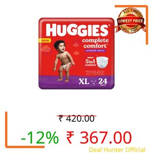 Huggies Complete Comfort Wonder Pants Extra Large (XL) Size Baby Diaper Pants, 24 count, with 5 in 1 Comfort