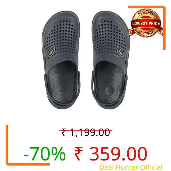 LANCER Mens Soft-Army Dark Grey Clog - 6 UK (Soft-Army-T.Gry-6)