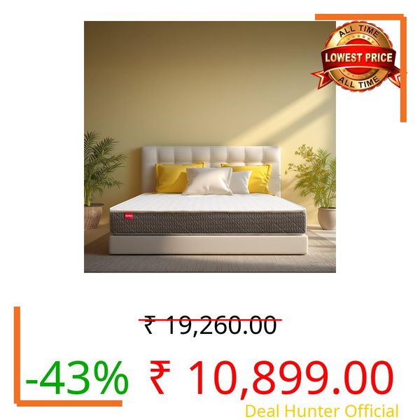 Kurlon Spinel Ortho Mattress | Orthopedic Mattress | Spine Support | Breathable Fabric | Firm Support | High Density Bonded Foam | PU Quilting | Double Size | 78x48x8 | 2 Yrs Warranty