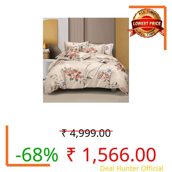 Fablicious Reversible AC Comforter Set King Size Double Bed with Bedsheet and 2 Pillow Covers Size- 90x100 Inch, Multicolor-7