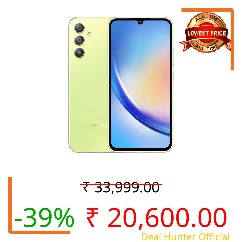 Samsung Galaxy A34 5G (Awesome Lime, 6GB, 128GB Storage) | 48 MP No Shake Cam (OIS) | IP67 | Gorilla Glass 5 | Voice Focus | Travel Adapter to be Purchased Separately