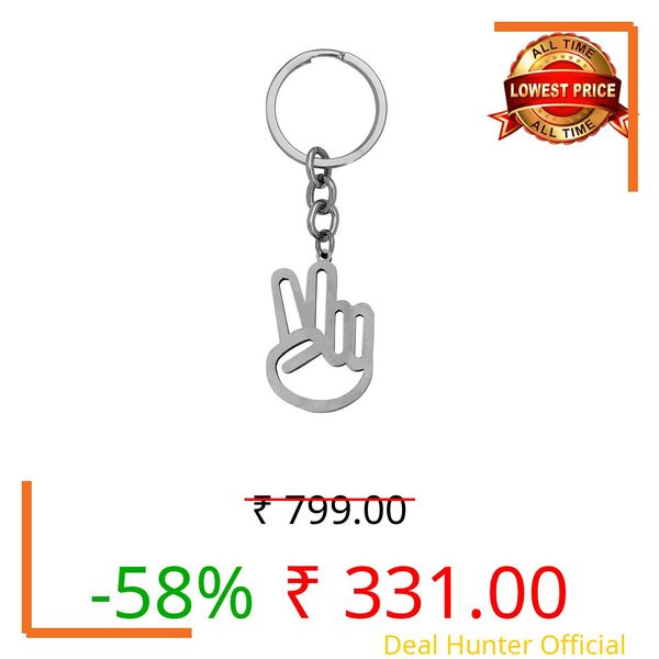 M Men Style Personalized Shocker Hand Auto Car Accesory Gift Silver Stainless Steel Keychain for Men and Women LCSK028