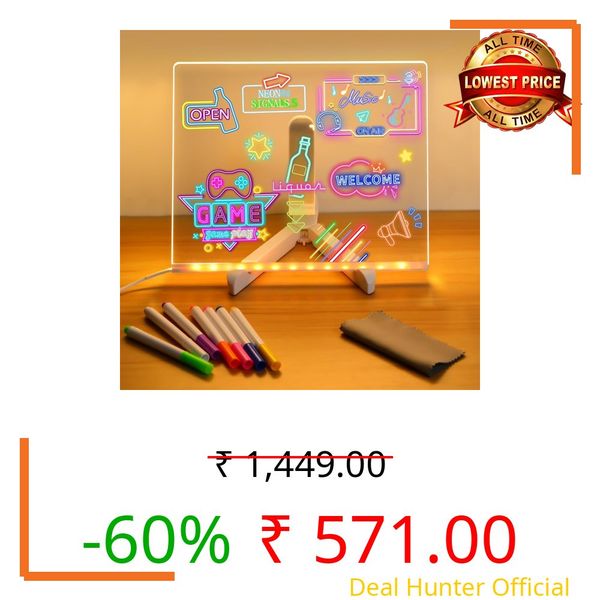 CPENSUS Diy 3D Acrylic Writing Pad With Pen Message Board Rewritable Table Lamp For Study Led Light Office Home Decor Gift