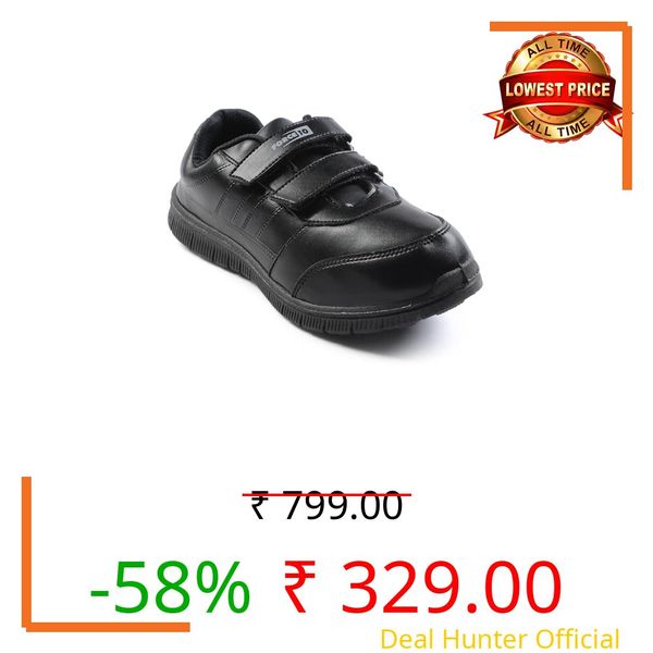 Liberty Force 10 School Shoes for Kids Black - 07C