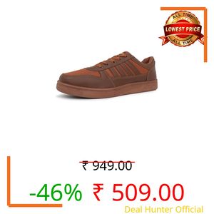 SPARX Sneakers for Men SM-439 Lace-Up Casual Shoes with Lightweight Design, Cushioned Comfort & Durable Sole Tan